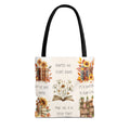 Book Lover Tote Bag — Autumn Floral Reading Quotes AOP