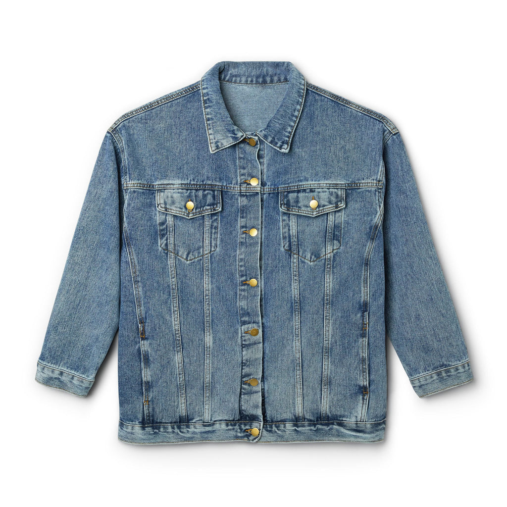 Denim Jacket — 'Book Lover' Floral Patch Back Graphic, Women's Casual Reading Jacket