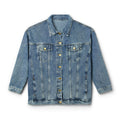 Denim Jacket — 'Book Lover' Floral Patch Back Graphic, Women's Casual Reading Jacket